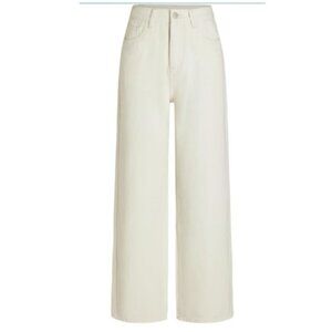 NWT-Cider Yoney Denim Solid Straight Leg Jeans - Ivory - M